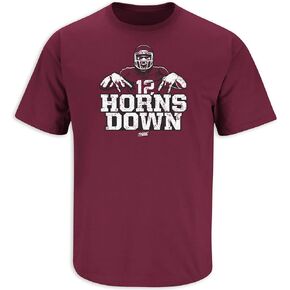 Smack Apparel Horns Down T-Shirt for Texas A&M College Fans (SM-5XL)