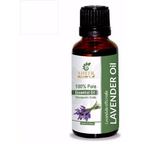 زيت اللافندر العطري - نقي 100%، طبيعي وعلاجي - درجة ممتازة مع قطارة زجاجية - للعلاج بالروائح العطرية والأعمال اليدوية - 0.51 أونصة سائلة. أوقية.