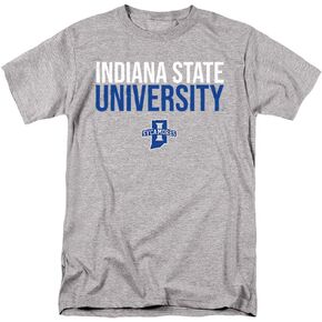 Indiana State University Official Stacked Unisex Adult T Shirt