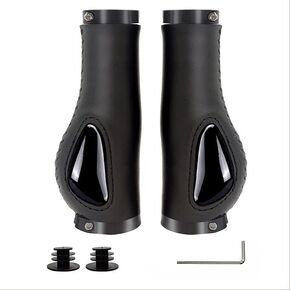 Bike Handlebar Grips, Ergonomics Design Optional, Aluminum Double Lock-on, Mountain Bike Grips, MTB BMX Downhill Foldable Urban Bicycles Grips, Scooter Grips
