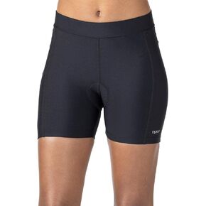 Terry Club Short Regular 4.5 Inch Inseam Padded Bike Shorts - Women's Specific Spin Indoor Cycling Short