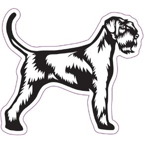 WickedGoodz Schnauzer Sticker - Dog Breed Vinyl Decal - Schnauzer Mom Dad Sticker