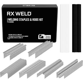 RX WELD 3000pcs Plastic Welding Staples, 20pcs Plastic Welder Rods(TPO TEO PP), Hot Staples Kit Repair for Car Bumpers, Kayaks, Plastic Buckets, Plastic Toys, Plastic DIY, Etc.