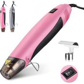 WORKPRO Heat Gun, 400W Mini Hot Air Gun with Reflector Nozzle, 2 Temp Settings 482℉(250℃)/842℉(450℃) and 5.9ft Long Cable Overload Protection for Craft Embossing, Shrink Wrapping PVC, Drying Paint