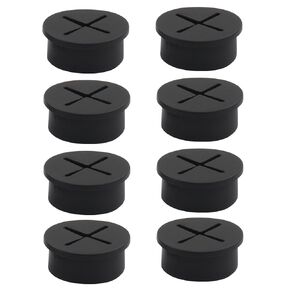 8 Pcs 1 Inch Cable Cord Grommet Rubber Desk Grommet, Cord Hole Cover Cable Pass Through Grommet, Flexible Cable Management for Home Office Computer Desk（White）