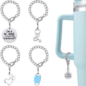 Charms for Stanley Cup, Nurse Theme Accessories for Stanley Cup 40 oz 30, Cute Tumbler Water Cup Pendant for Handle