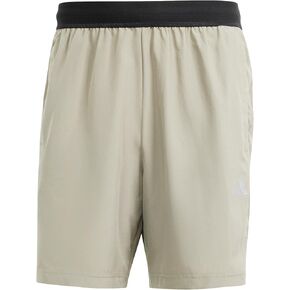 adidas Men's Gym+ Training Woven Shorts, Silver Pebble