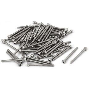 uxcell® M3x35mm Thread 304 Stainless Steel Hex Socket Head Cap Screw Bolt DIN912 32pcs