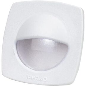 Perko 1074DP2WHT LED Utility Light with Snap-On Front Cover for 1.75" Diameter Hole - White Polymer