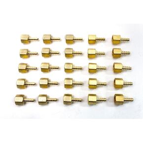 Generic Brass Barbed Fitting Coupler/Connector 1/4-Inch Hose Barb x 3/8-Inch Female NPT (Pack of 25)