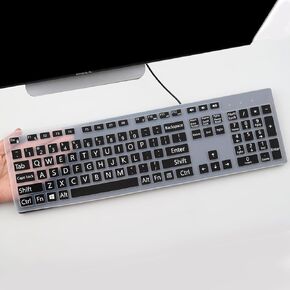 Keyboard Cover for Dell KB216 KB216p KB216d Keyboard/Dell KM636 Keyboard/Dell Optiplex 5250 3050 3240 5460 7450 7050 /Dell Inspiron AIO 3475 3670 3477 7700 All-in-one Desktop-Colorful