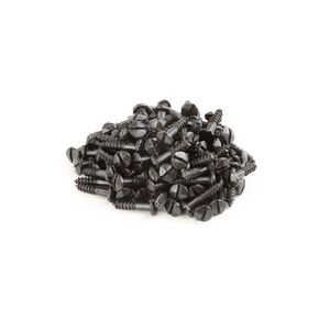 Renovators Supply Manufacturing Slotted Pyramid Head Screws 5/8 in. Steel Black Screws Pack of 100 Pieces