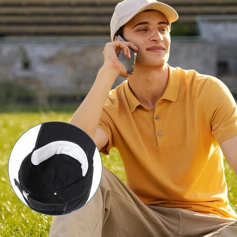 50 Pcs Hat Sweat Bands Hat Sweat Liners Golf Hat Liner Cap Absorbent Sweat Pad Hat Liners Sweat Protection Sweat Bands for Hats Disposable Hard Hat Insert Sweatband Breathable Size Reducer Pad White in Saudi Arabia