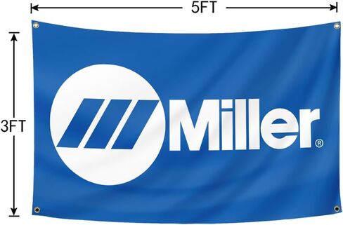 Miller Welding Flag Welder Tools(3x5ft,Heavy Duty, Durable 150D Polyester) Brass Grommets Banner For Outdoor Room Man Cave/Garage in Saudi Arabia