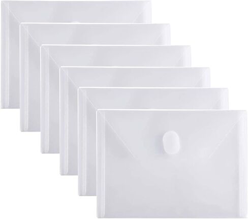 YESSART 5x7 Small Plastic Envelopes Receipt Check Storage File Holder Case 20 Pack Hook & Loop Closure in Saudi Arabia