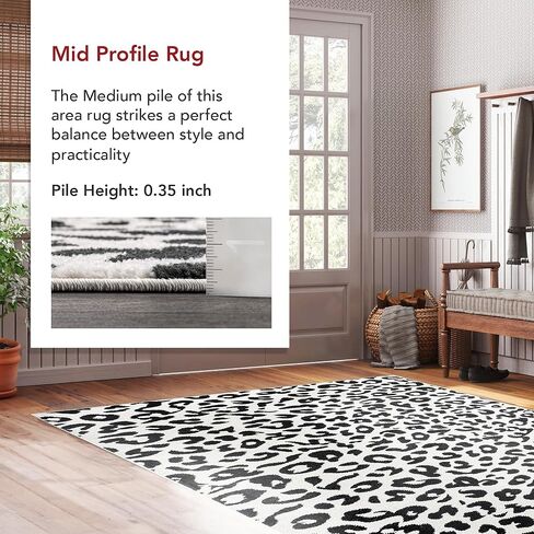 nuLOOM Annette Modern Leopard Print Area Rug, 8x10, Dark Grey in Saudi Arabia