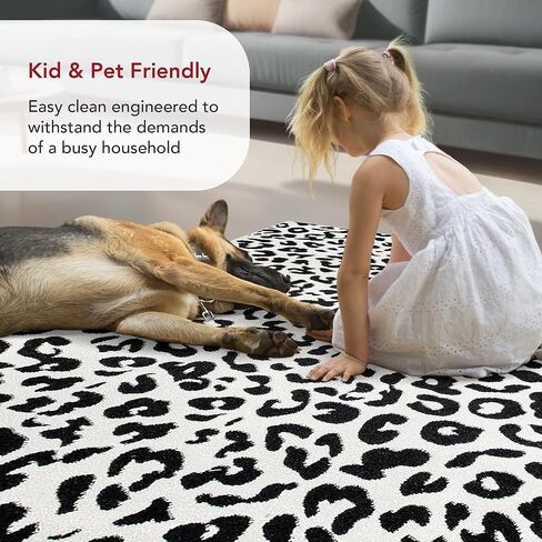 nuLOOM Annette Modern Leopard Print Area Rug, 8x10, Dark Grey in Saudi Arabia
