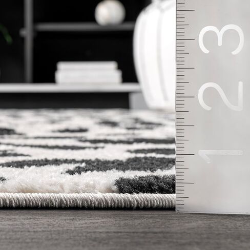 nuLOOM Annette Modern Leopard Print Area Rug, 8x10, Dark Grey in Saudi Arabia
