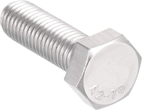 Uxcell M8x50mm مسامير سداسية 304 الفولاذ المقاوم للصدأ مسدس اليد اليسرى برغي الترباس in Saudi Arabia
