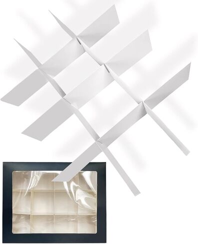 qiqee 20 Sets White Cookie Dividers For 12 Cupcake Boxes in Saudi Arabia