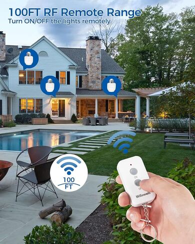 Remote Control Light Bulb Socket, Wireless Light Socket Switch, Remote Light Socket E26 Base for Pull Chain Light Fixture, 100FT Range, No Wiring, FCC Listed, 1 Remote + 1 Socket W01RS1106 in Saudi Arabia