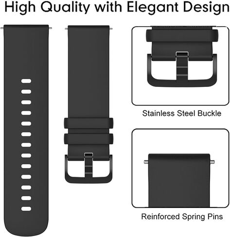 Compatible for Garmin Venu 3S Band, Lamshaw 18mm Quick Release New Soft Silicone Sport Replacement Straps Compatible with Garmin Venu 3S 41mm / Venu 2S / Forerunner 265S / Forerunner 255S / 255S Music / Rey / Vivomove 3S / Captain Marvel Smartwatch in Saudi Arabia
