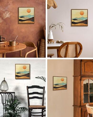 Putuo Decor Boho Wooden Wall Decor, Mountain Sun Moon Western Decor Nature Wilderness Wall Art, Rustic Cabin Decor Adventure Farmhouse Wall Decor for Living Room Bedroom (Sun) in Saudi Arabia