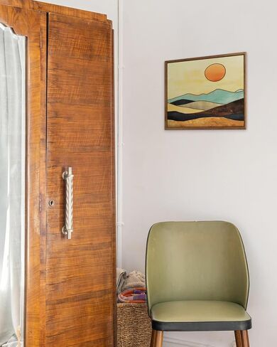 Putuo Decor Boho Wooden Wall Decor, Mountain Sun Moon Western Decor Nature Wilderness Wall Art, Rustic Cabin Decor Adventure Farmhouse Wall Decor for Living Room Bedroom (Sun) in Saudi Arabia