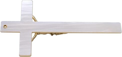 Ivory-Style Wall Crucifix with Gold-Tone Corpus | Catholic Home Décor and Devotional | Great Christian Gift for First Holy Communion and Confirmation (Large) in Saudi Arabia