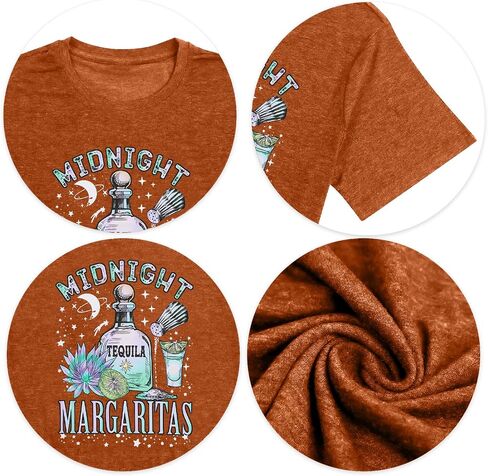 Midnight Margaritas Shirt Women Halloween Witches Shirt Novelty Graphic Witchy Party Tees Practical Magic Shirt in Kuwait