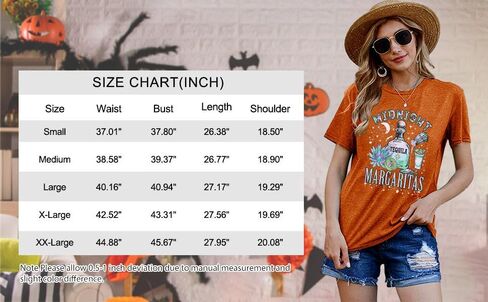 Midnight Margaritas Shirt Women Halloween Witches Shirt Novelty Graphic Witchy Party Tees Practical Magic Shirt in Kuwait