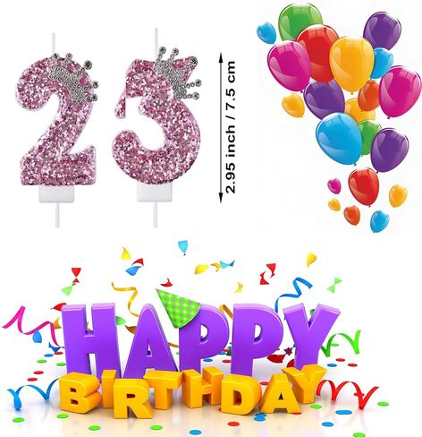23 32 شموع عيد ميلاد، شموع الكيك 23 32، عيد ميلاد وردي رقم 23 32 شموع لتزيين الكيك للرجال والنساء in Kuwait