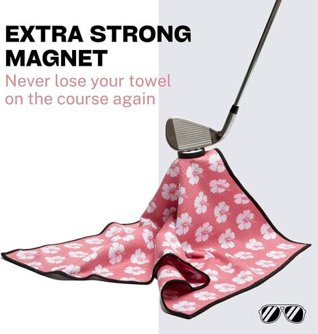 Magnetic Golf Towel | Carabiner Clip & Extra Strong Golf Towel Magnet | 24 x 16 in. Golf Towel Magnetic | Blue Golf Towels for Golf Bags | Golf Magnetic Towel | Magnetic Golf Towels for Men & Women in Saudi Arabia