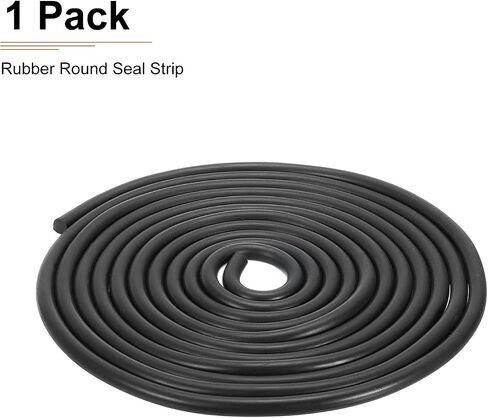 9mm x 2meters(DXL) Nitrile Rubber Round Seal Strip - 1Pack - Good for DIY Furniture - Round Solid Weather Stripping - Black in Saudi Arabia