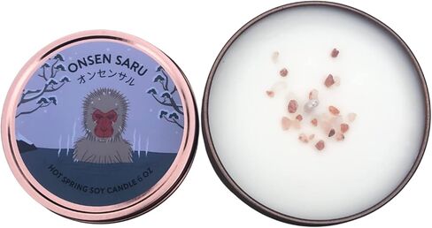 Aroma Candle, Himalayan Pink Salt with Pine Essential Oil, Soy Wax, 6 oz in Kuwait