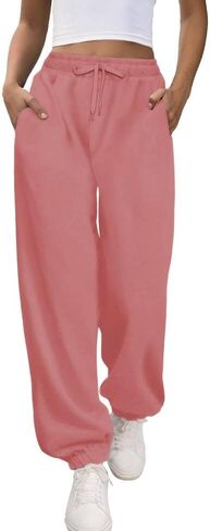 Women's Sweatpants Workout Active Joggers Cinch Bottoms Drawstring Lounge Baggy Sweat Pants with Pockets, S-XL in Saudi Arabia