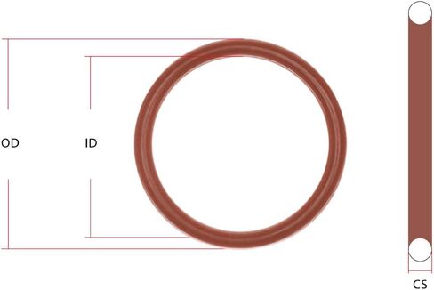 129 حلقة دائرية من السيليكون، مقياس التحمل 70 أمبير، أحمر، معرف 1-9/16 بوصة، OD 1-3/4 بوصة، عرض 3/32 بوصة (عبوة من 100 قطعة) in Kuwait