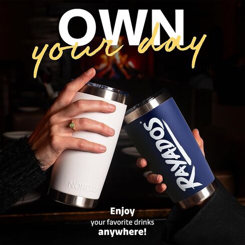 NORDAY | Tumbler Cup with Lid - 20oz Navy Rayados | Vacuum Insulated Tumbler - Travel Tumbler - Stainless Steel Tumblers - Double Wall Coffee Tumbler - Keeps Temperature up to 24hr - Anti Spill Lids in Saudi Arabia