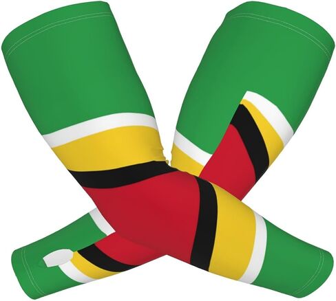 Cute Guyana Flag Sun Protection Cooling Arm Sleeves for Men Women Sleeves for Golf,Fishing, Cycling, Hiking in Saudi Arabia