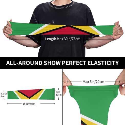 Cute Guyana Flag Sun Protection Cooling Arm Sleeves for Men Women Sleeves for Golf,Fishing, Cycling, Hiking in Saudi Arabia