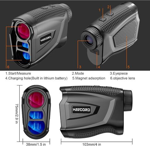Laser Golf Range Finder with Slope, Magnet, Pin Locking Vibration, Rechargeable in Saudi Arabia