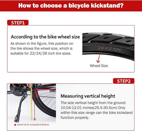 SEISSO Kids Bike kickstand for 18/20/22 Inch Wheel Adjustable Center Mount Aluminum Alloy Bicycle Kickstands Bike Stand for 18-22 Inch Wheel Mountain Bike/Road Bicycle/Adult Bike/Sports Bike in Kuwait