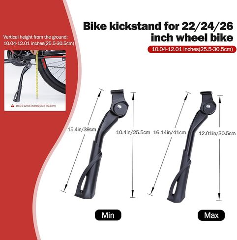 SEISSO Kids Bike kickstand for 18/20/22 Inch Wheel Adjustable Center Mount Aluminum Alloy Bicycle Kickstands Bike Stand for 18-22 Inch Wheel Mountain Bike/Road Bicycle/Adult Bike/Sports Bike in Kuwait
