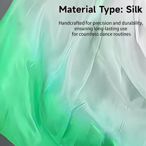 WEISIPU Women's Hand-Made Belly Dance Silk Scarf Veils Beautiful Gradual Colors Professional Performances 1.14x2.5m / 98"x45" in Saudi Arabia