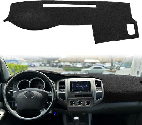 Dash Cover Mat Custom Fit for Toyota Tacoma 1998 1999 2000 2001 2002 2003 2004, Dashboard Cover Pad Carpet Protector (Black) F83 in Kuwait