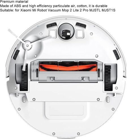قطعة غيار مكنسة كهربائية، متوافقة مع Xiaomi Mi Robot Vacuum Mop 2 Lite، 2 Pro MJSTL MJST1S، 2 فرش رئيسية 4 مرشحات 1 فرشاة 1 فرشاة مقسمة 4 فرش جانبية 4 قطع قماش (16 حزمة) in Saudi Arabia