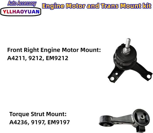 محرك المحرك وحامل ترانس 4 قطع متوافق مع 2009-2013 كورولا 1.8L/2009-2013 ماتريكس 1.8L/2009-2010 بونتياك فيبي 1.8L بديل لـ A62023 A62015 A62039 A62027 in Saudi Arabia
