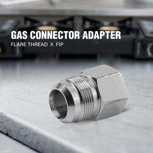 Flextron FTGF-01F34 1" Outer Diameter Flare Thread to 3/4" FIP Gas Connector Adapter Fitting in Saudi Arabia