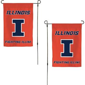 Desert Cactus University of Illinois Garden Flag Fighting Illini U of I Banner 100% Polyester (Design C)