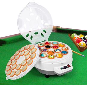 SOKO Pool Ball Cleaner Billiard Ball Polishing Cleaning Machine, Automatic Snooker Polishing Washing Machine 16/22 Balls, 2 Ball Plates for British and American, Clean Polish & Care for Pool Balls
